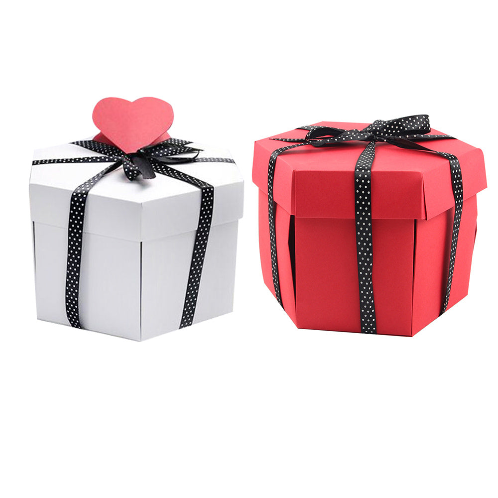Flag Village New Hexagonal Surprise Explosion Box Gift Packaging