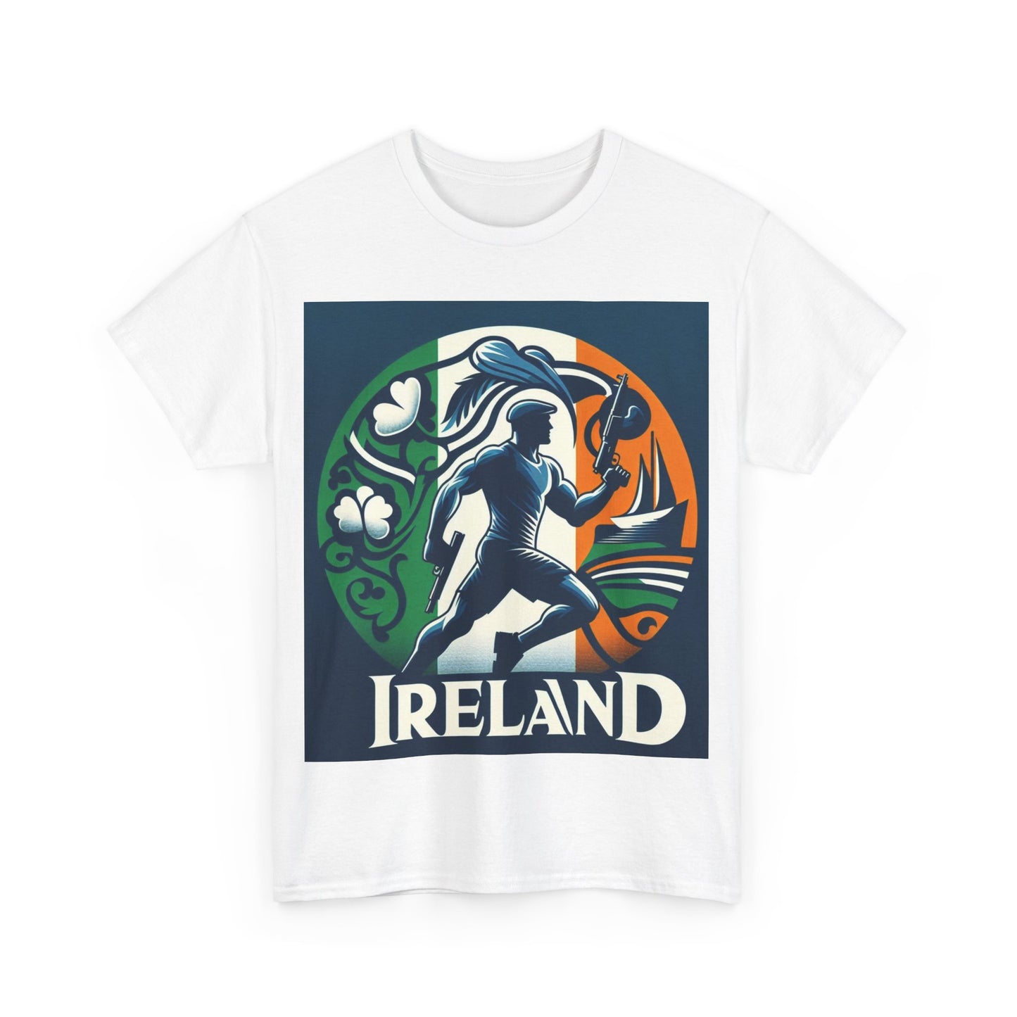 Flag Village Ireland Sporting Flag T-SHIRT Heavy Cotton Tee IRL0002