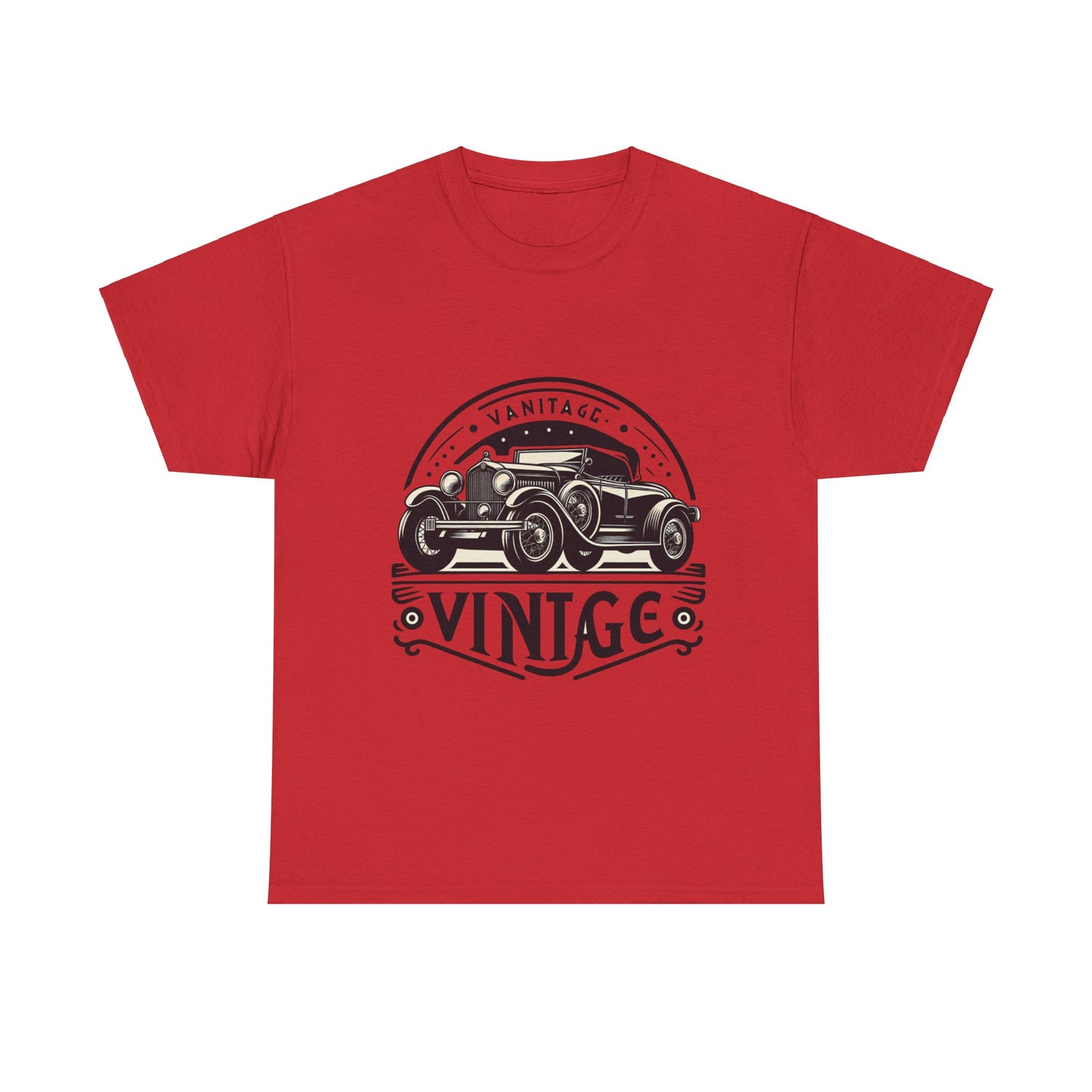 Flag Village USA Vintage Car Flag T-SHIRT Heavy Cotton Tee USA0007