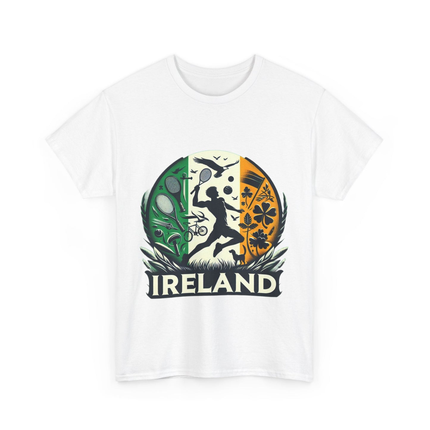 Flag Village Ireland Sporting Flag T-SHIRT Heavy Cotton Tee IRL0004