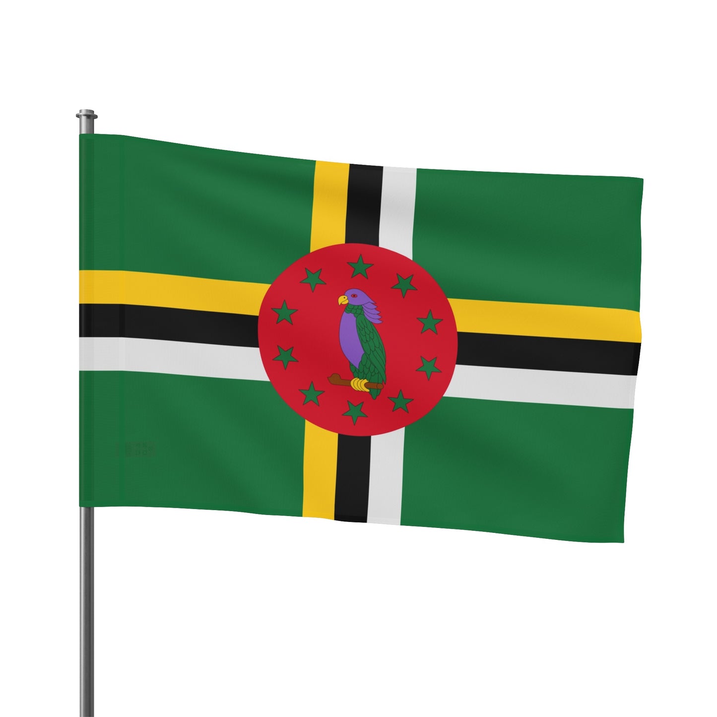 Flag Village Dominica Flag 18" x 12" / 36" x 24" / 60" x 36"