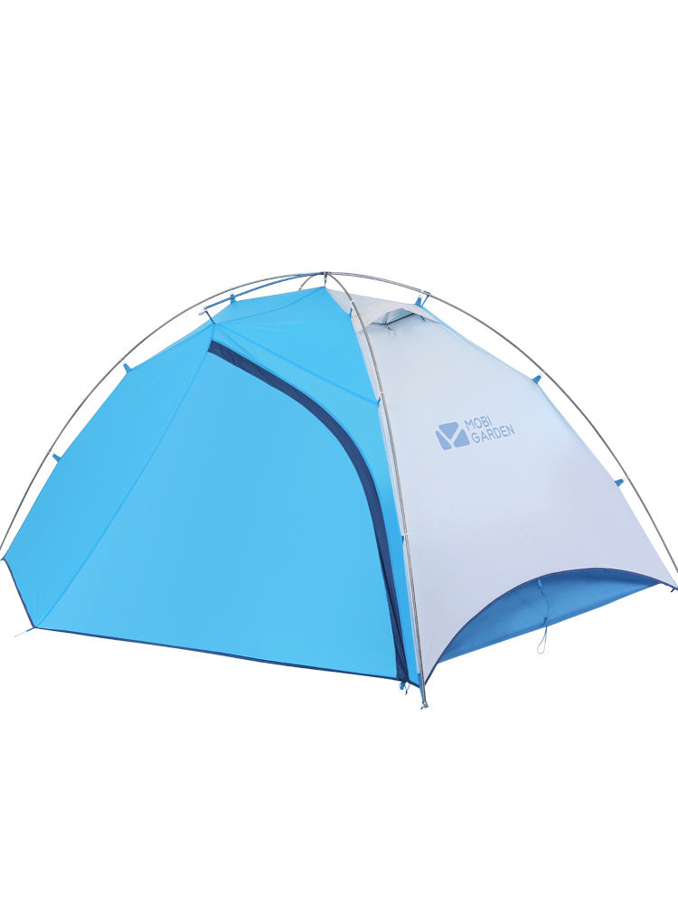 Flag Village Mountaineering Camping Windproof And Rainproof Aluminum Alloy Three Season Double Deck Camping Tent