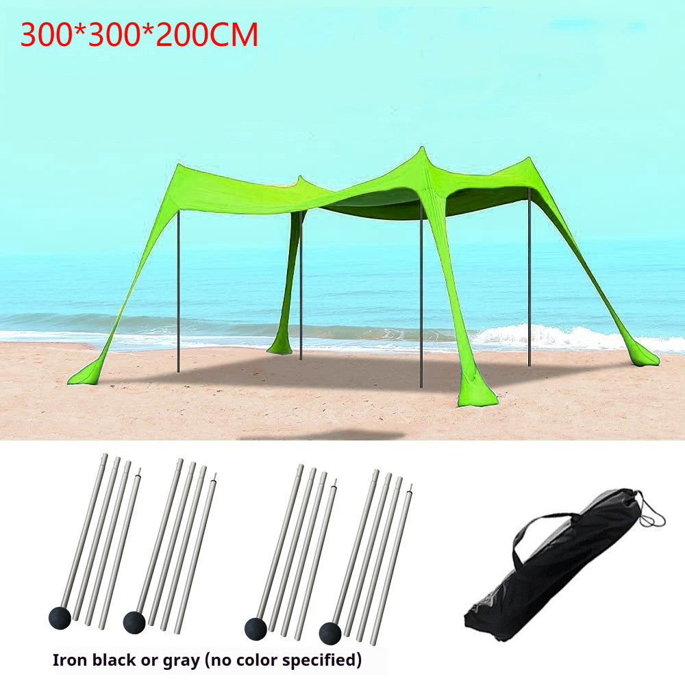 Flag Village Beach sun shade arbor