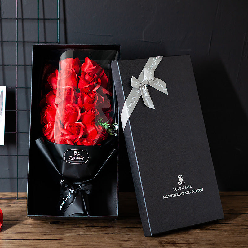 Flag Village 18 soap roses bouquet gift box