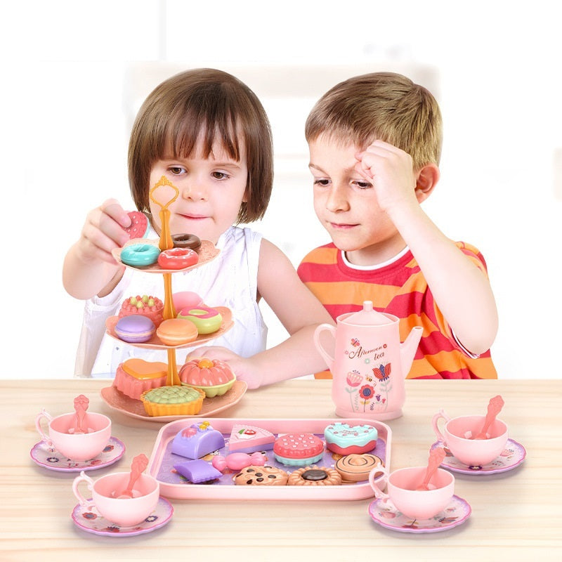 Flag Village Girl Play House Simulation Food Dessert Cake Toy Gift Box Set