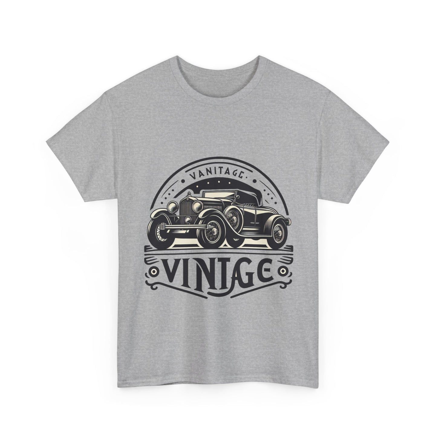 Flag Village USA Vintage Car Flag T-SHIRT Heavy Cotton Tee USA0007
