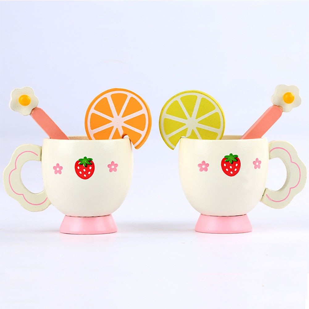 Flag Village Girl Mini Wooden With Box Kitchen Bowl Gift Cup Tea Set