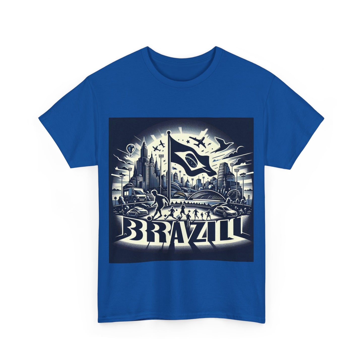 Flag Village Brazil Sporting Flag T-SHIRT Heavy Cotton Tee BRA0016