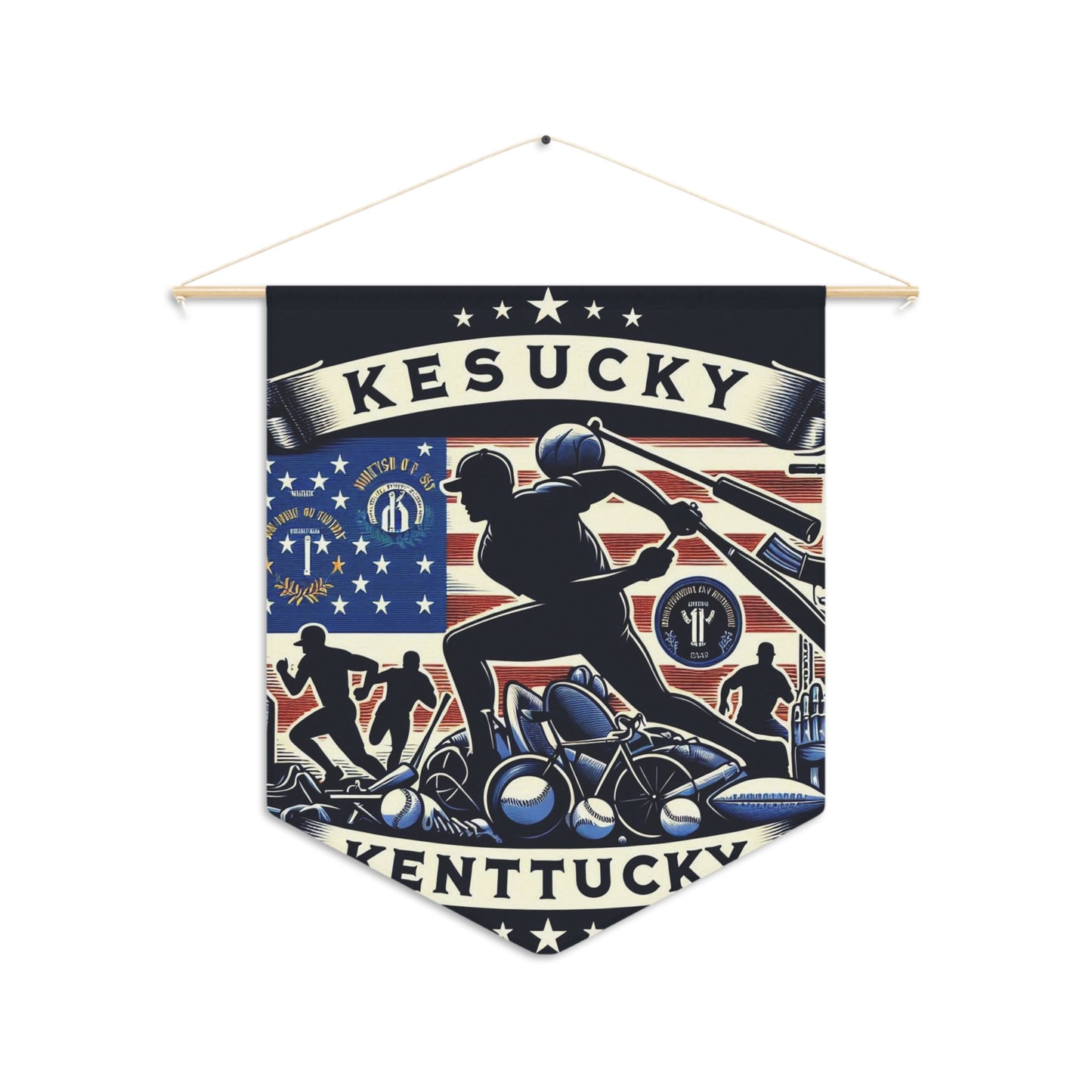 Flag Village Kentucky State Flag Pennant Sporting Home Wall decoration KY0002
