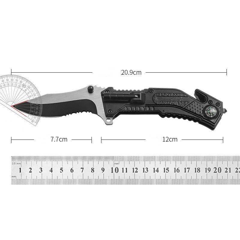 Flag Village Folding Knife Wilderness Survival Emergency Survival Knife