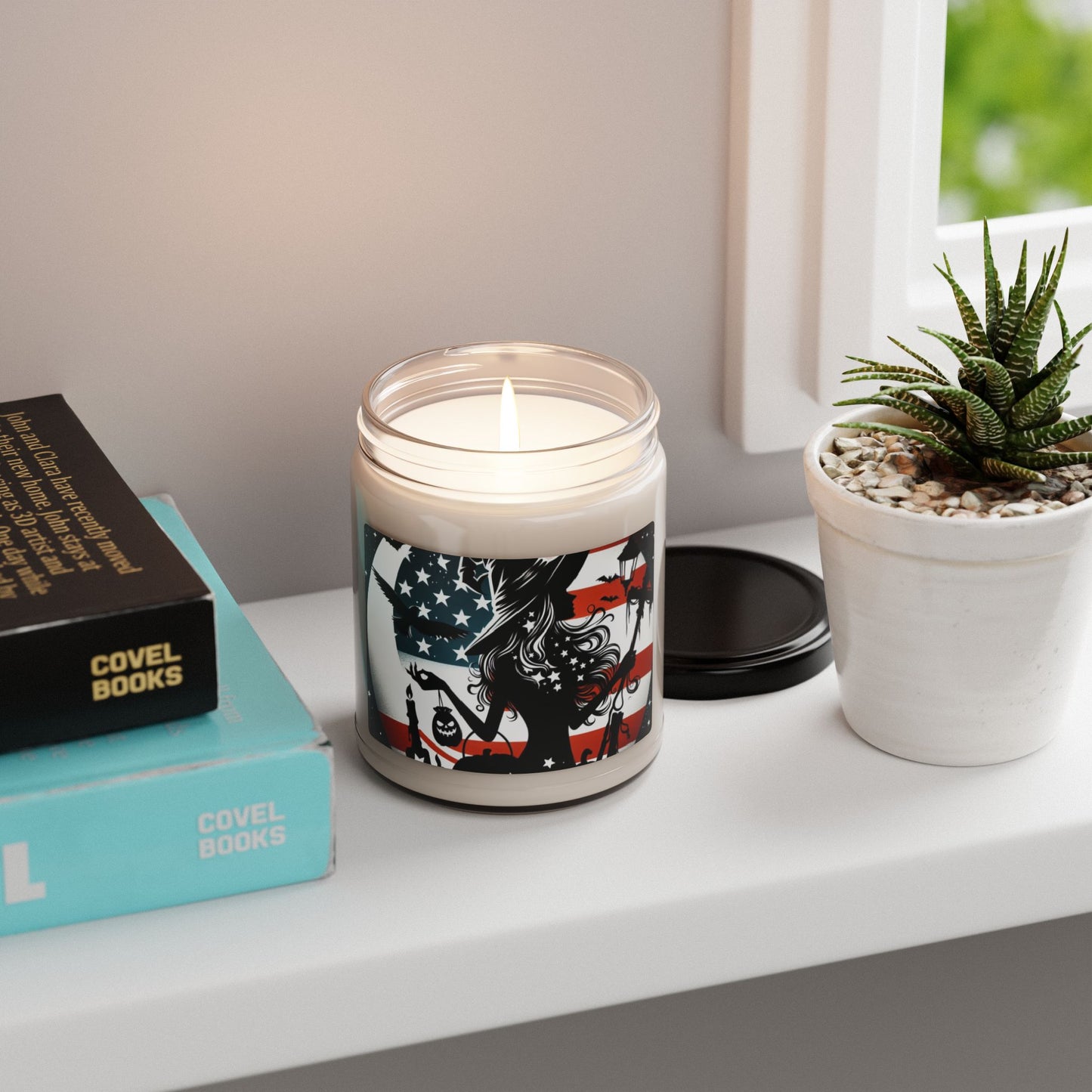 Flag Village Halloween Pretty Witch Scented Soy Candle, 9oz HW0026