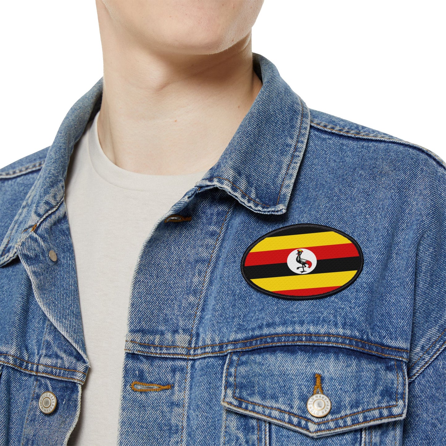 Flag Village Uganda Flag Embroidery Iron-On Patches
