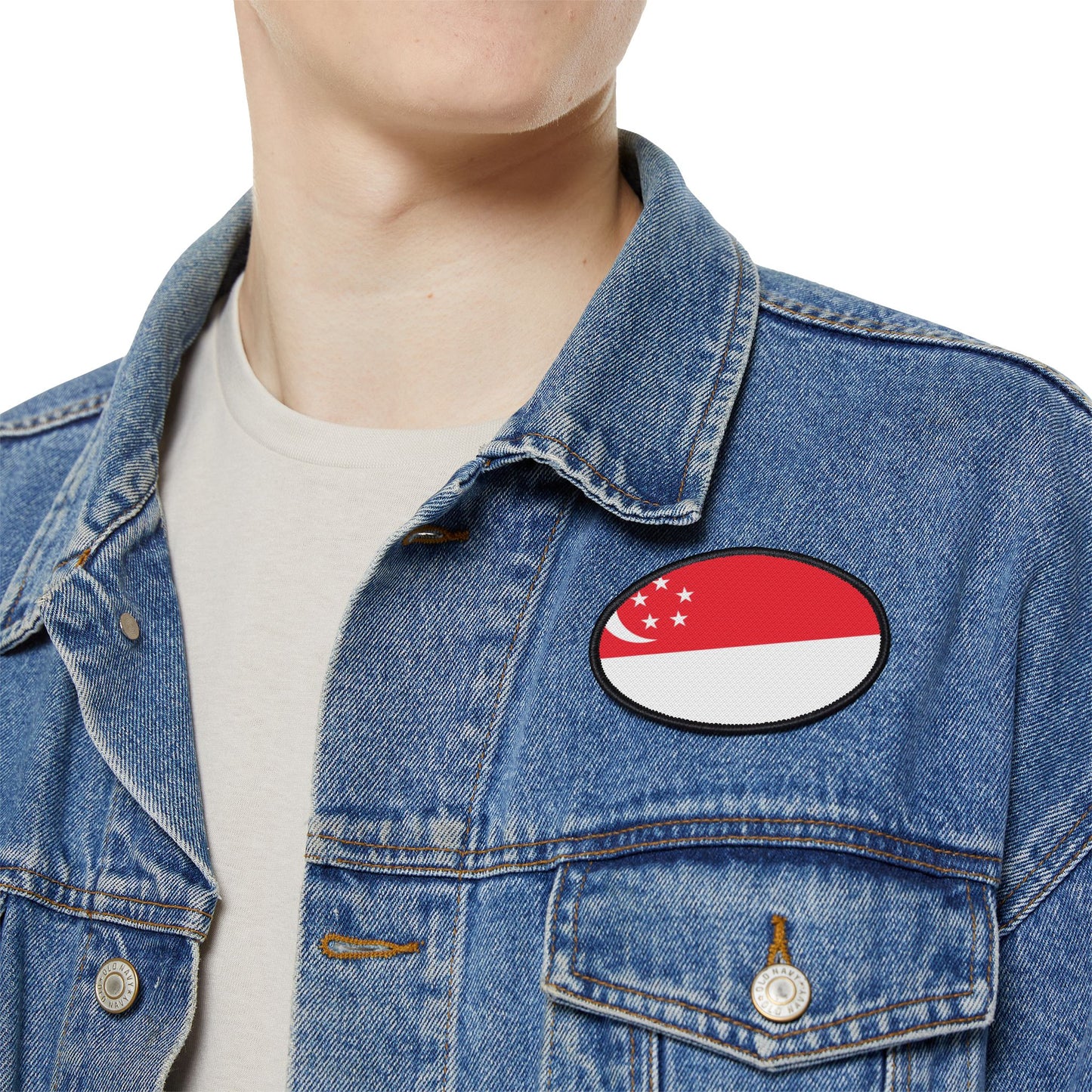 Flag Village Singapore Flag Embroidery Iron-On Patches