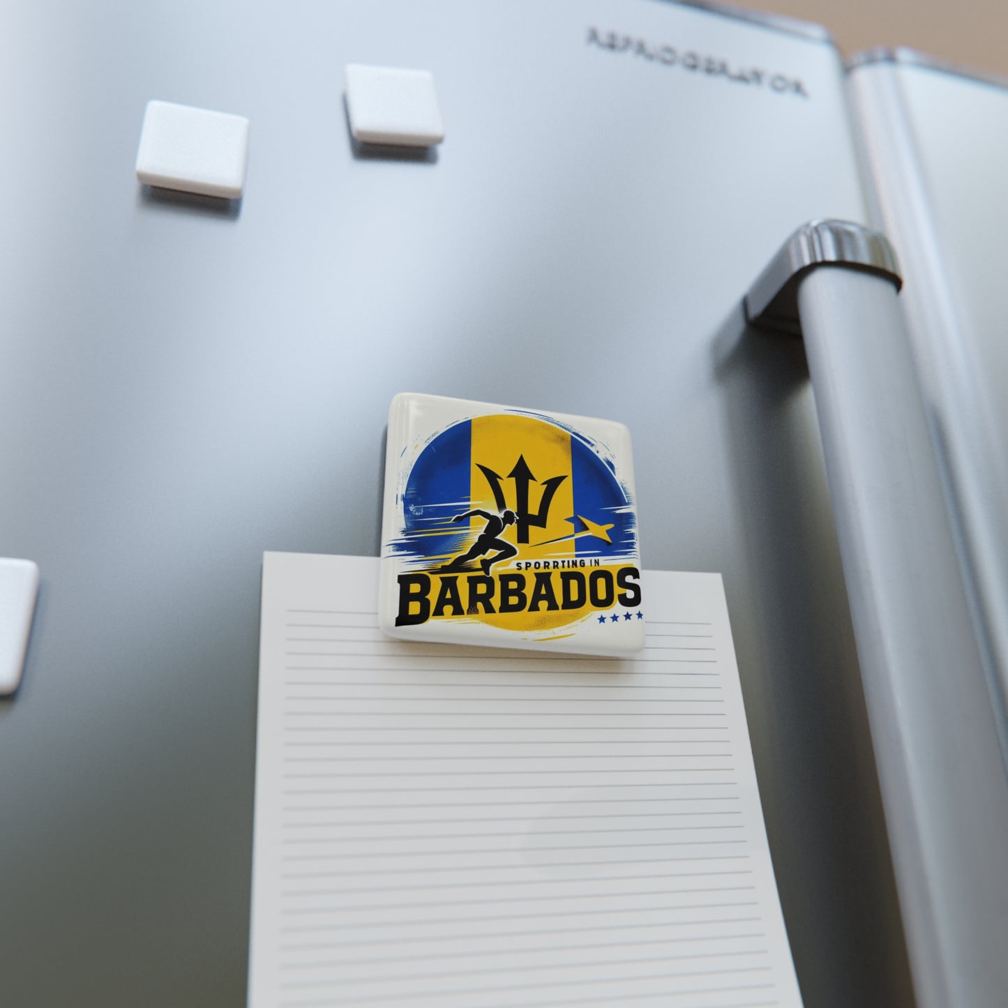 Flag Village Barbados Flag Sporting Porcelain Magnet, Square BRB0006