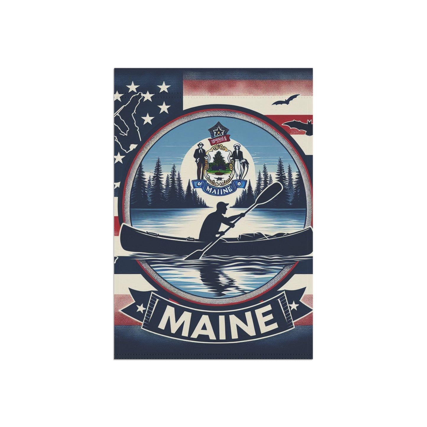 Flag Village Maine State Flag Sporting Garden & House Banner ME0004
