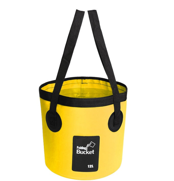 Flag Village Portable Travel Bag Fishing Bucket Folding Bucket Bag Outdoor Convenient Travel Car Wash Bucket Outdoor Waterproof Bag