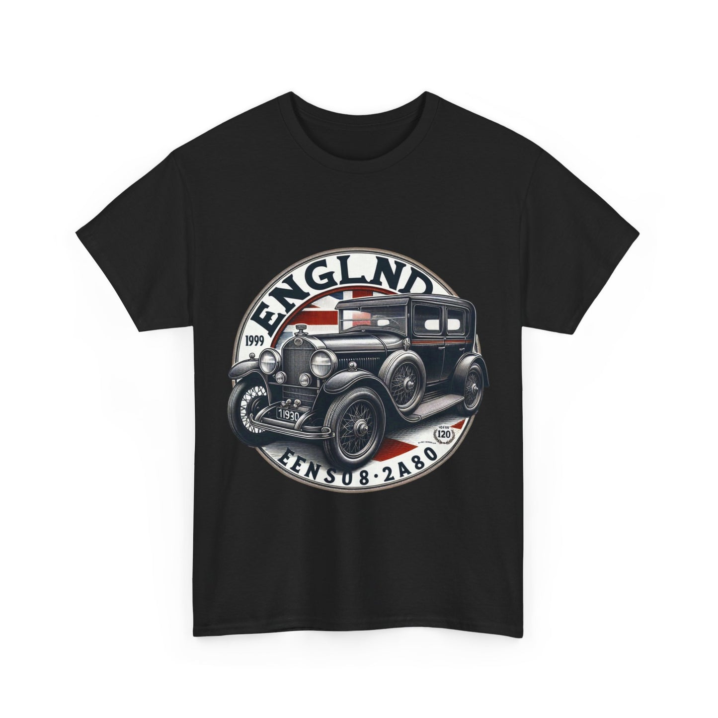 Flag Village UK Vintage Car Flag T-SHIRT Heavy Cotton Tee UK0017