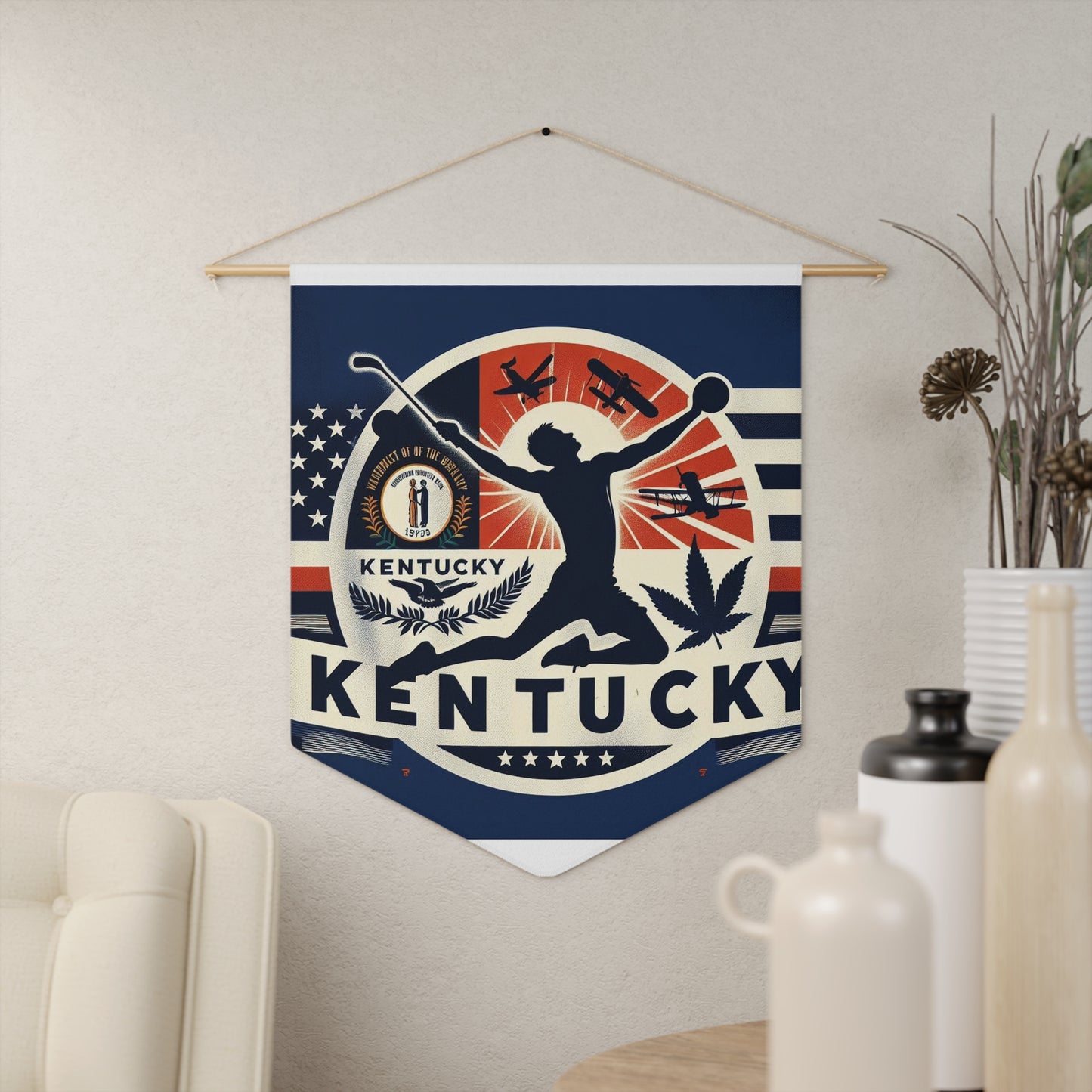 Flag Village Kentucky State Flag Pennant Sporting Home Wall decoration KY0001