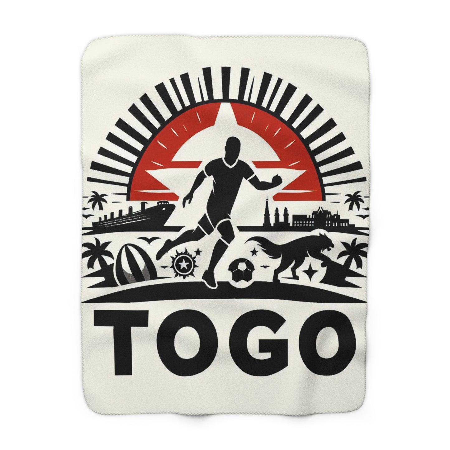 Flag Village Togo Sporting Flag Sherpa Fleece Blanket TGO0002