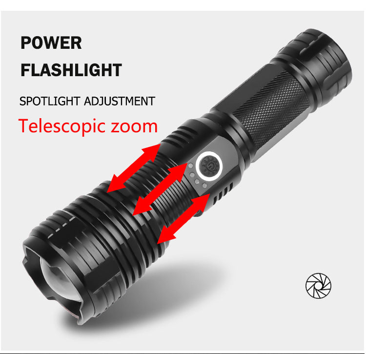 Flag Village USB charging P70 outdoor flashlight