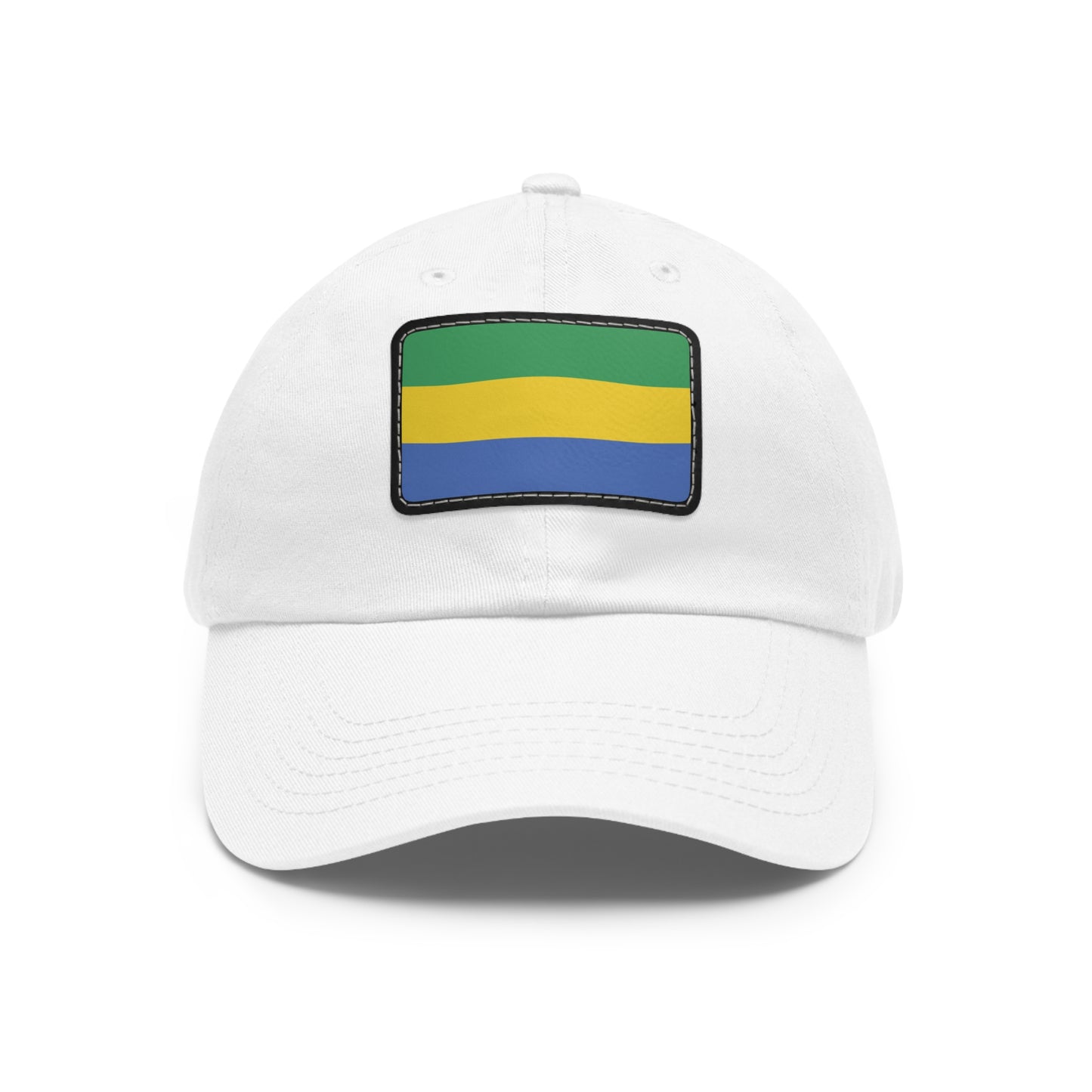 Flag Village Gabon Flag Hat Cap with Leather Patch