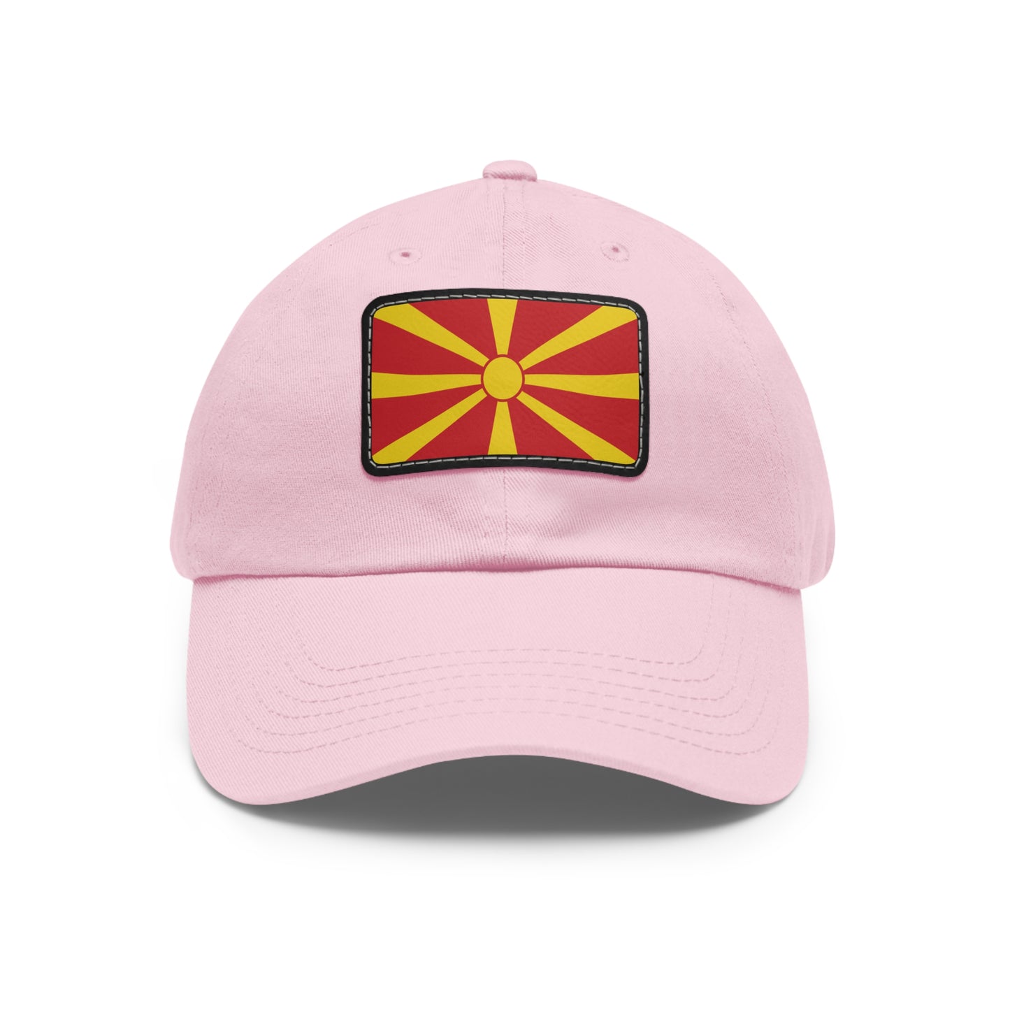 Flag Village Macedonia Flag Hat Cap with Leather Patch