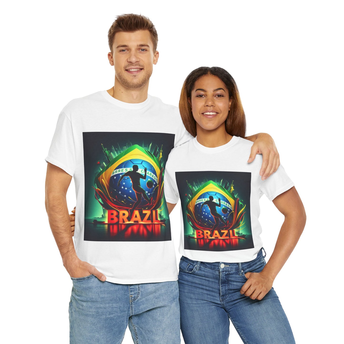 Flag Village Brazil Sporting Flag T-SHIRT Heavy Cotton Tee BRA0007