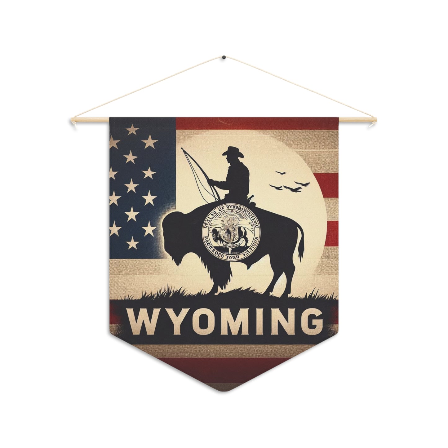 Flag Village Wyoming State Flag Pennant Sporting Home Wall decoration WY0002