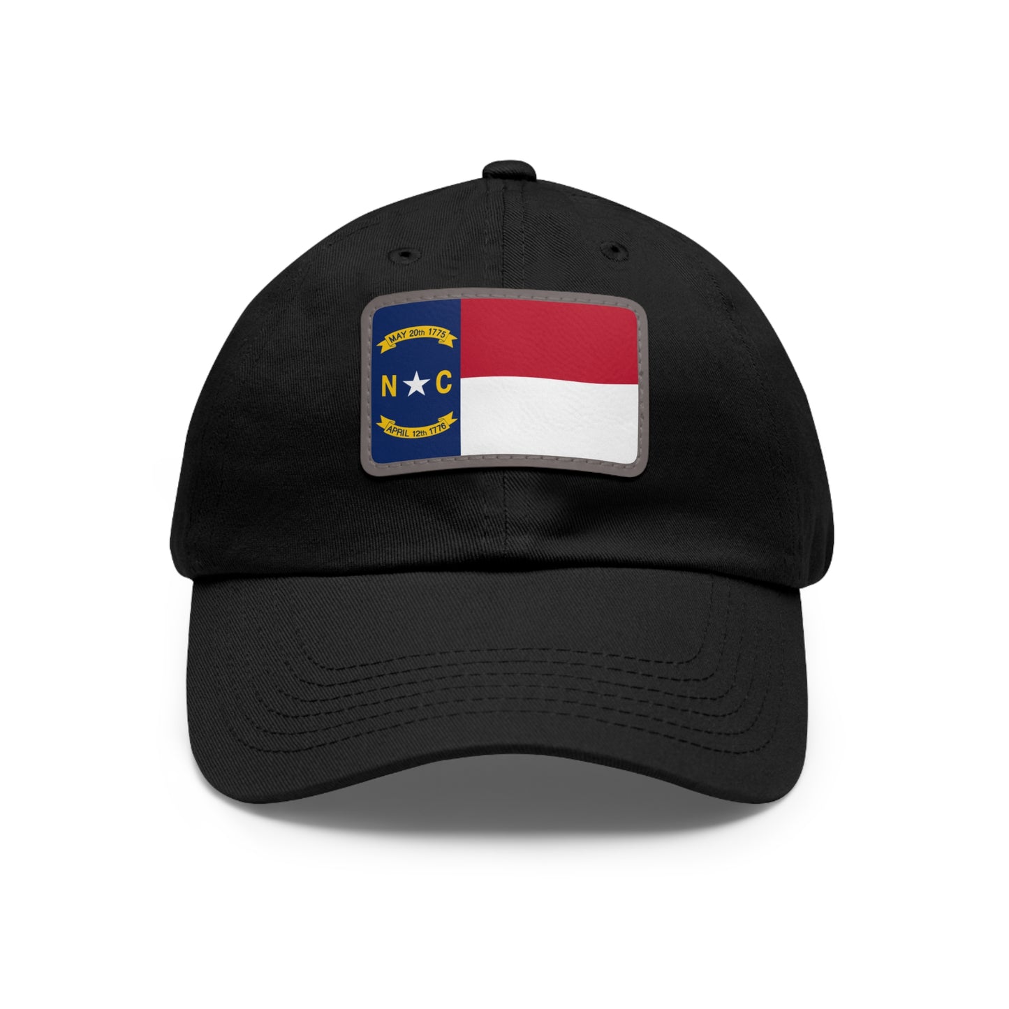 Flag Village USA North Carolina State Flag Hat Cap with Leather Patch