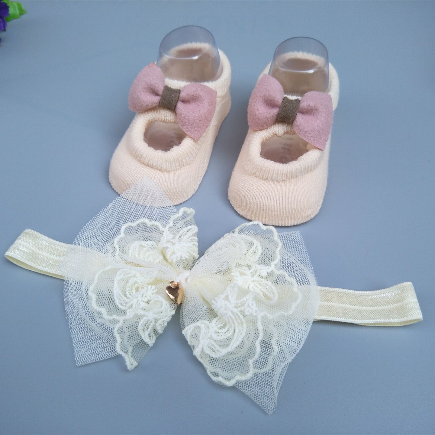 Flag Village New Baby Girl Socks Headband Gift Box