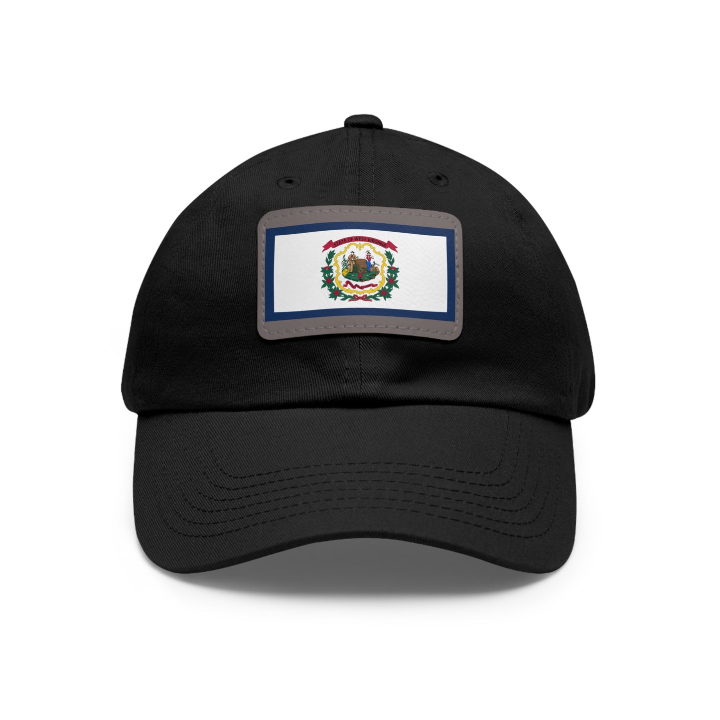 Flag Village USA West Virginia State Flag Hat Cap with Leather Patch