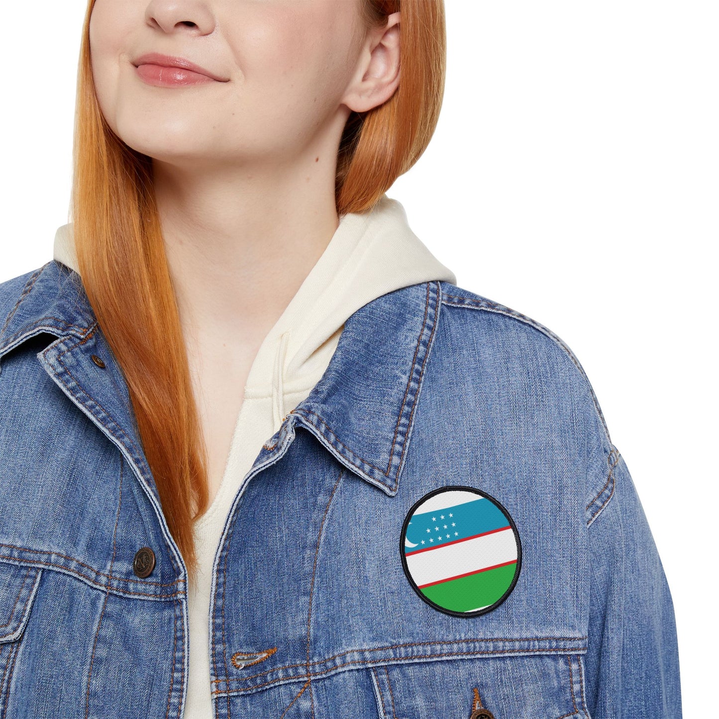 Flag Village Uzbekistan Flag Embroidery Iron-On Patches
