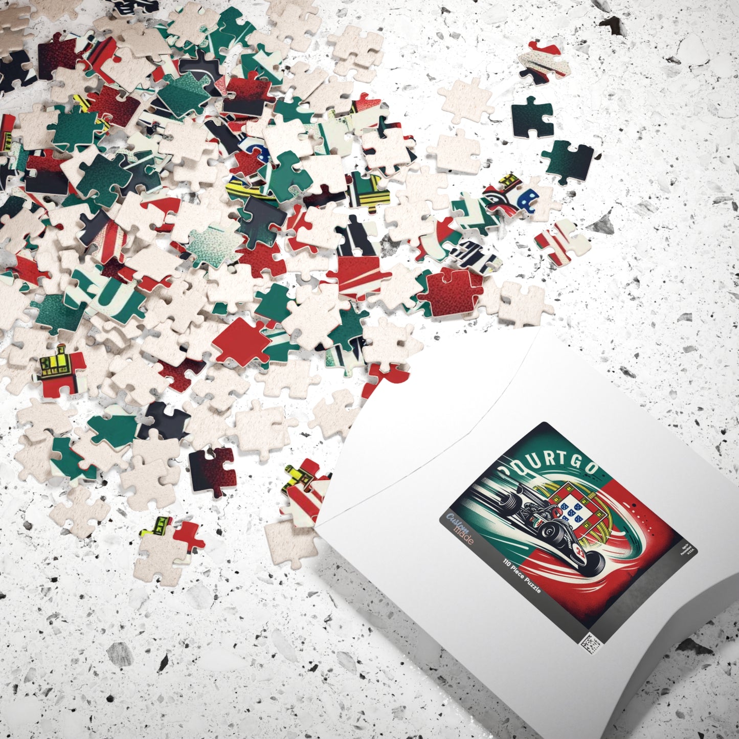 Flag Village Portugal Racing Car Sporting Flag Puzzle (110, 252, 520, 1014-piece) PRT0011