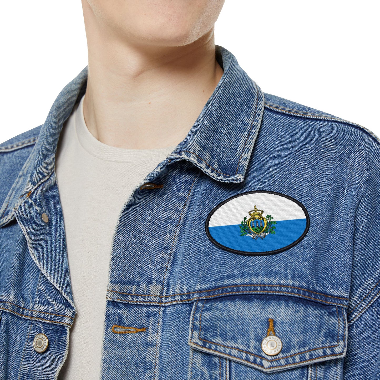 Flag Village San Marino Flag Embroidery Iron-On Patches