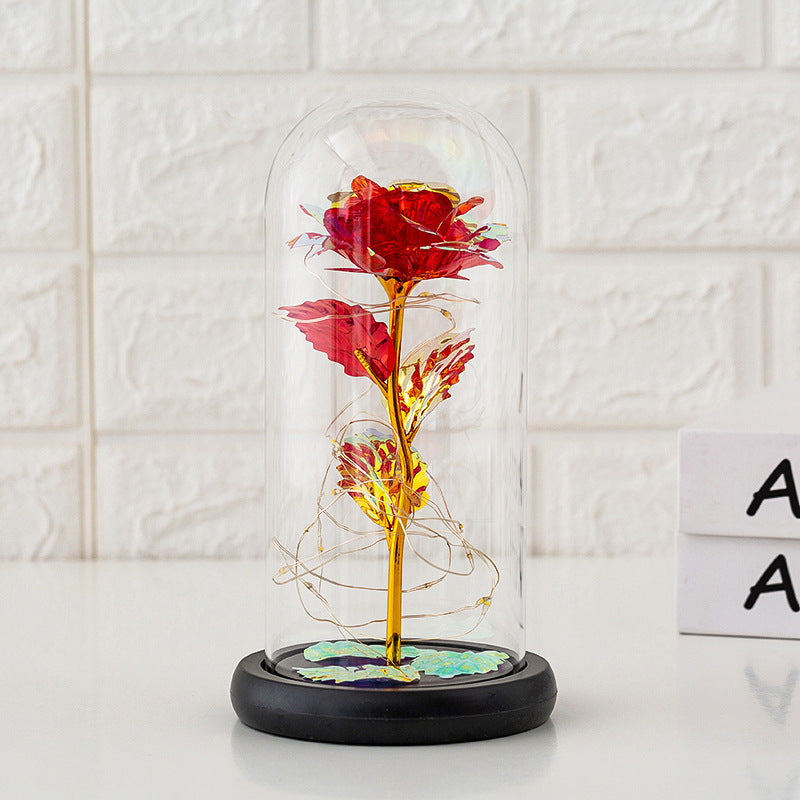 Flag Village Preserved flower glass cover rose flower glass cover gift gifts