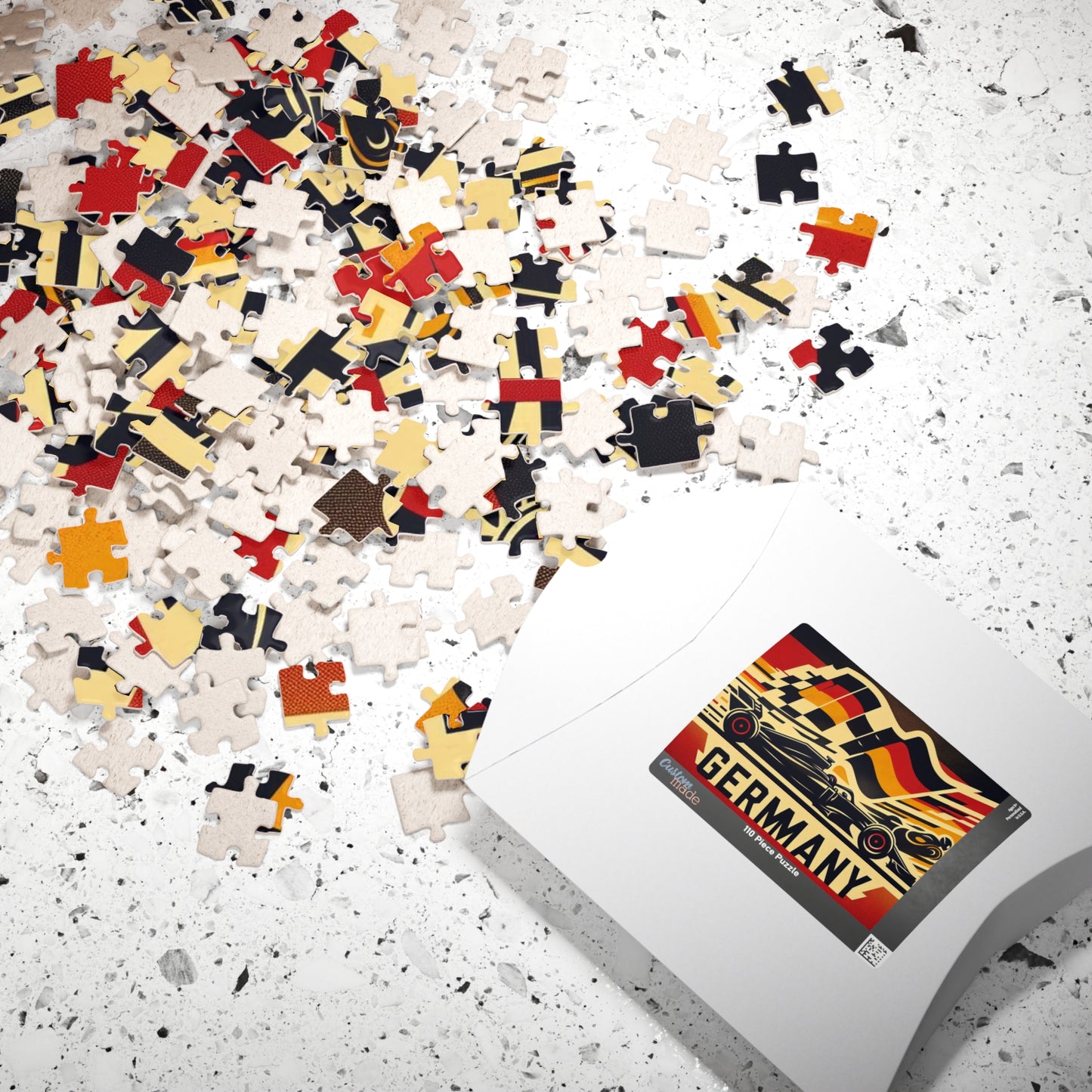 Flag Village Germany Racing Car Sporting Flag Puzzle (110, 252, 520, 1014-piece) DEU0011