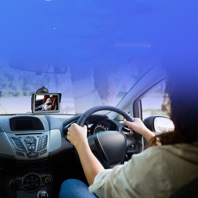 Flag Village Auto Tools In-car Baby Monitoring 5-inch AHD High-definition Car Monitor Infrared Camera