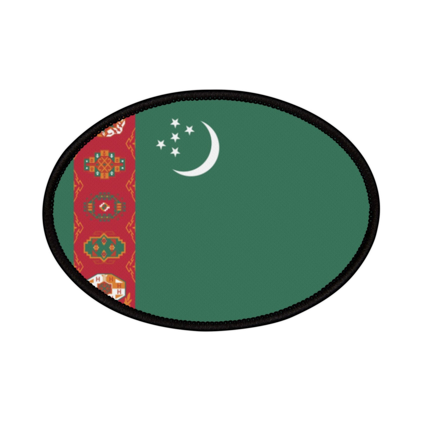Flag Village Turkmenistan Flag Embroidery Iron-On Patches