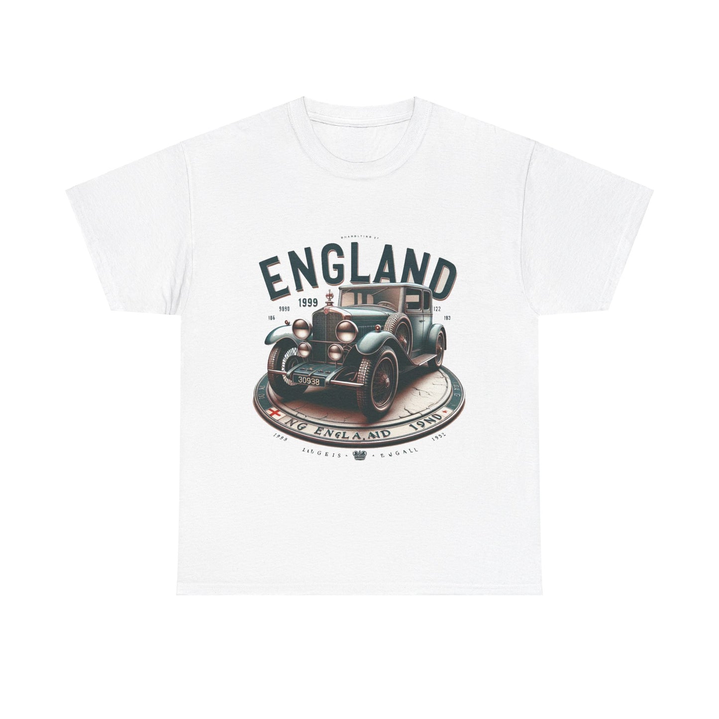 Flag Village UK Vintage Car Flag T-SHIRT Heavy Cotton Tee UK0018