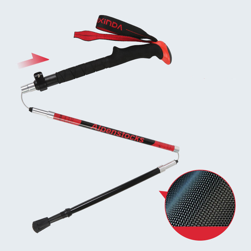 Flag Village Ultralight carbon trekking poles for outdoor hiking