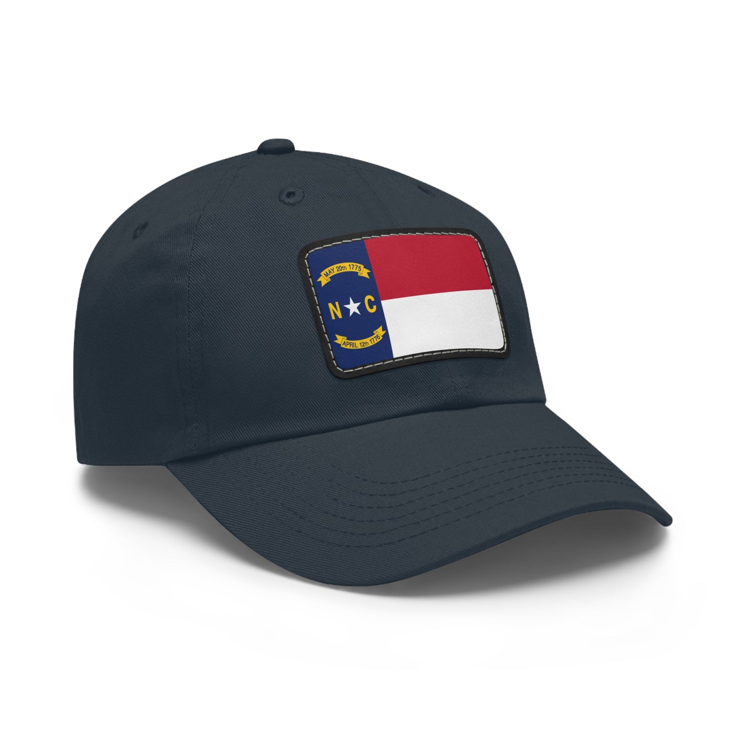 Flag Village USA North Carolina State Flag Hat Cap with Leather Patch