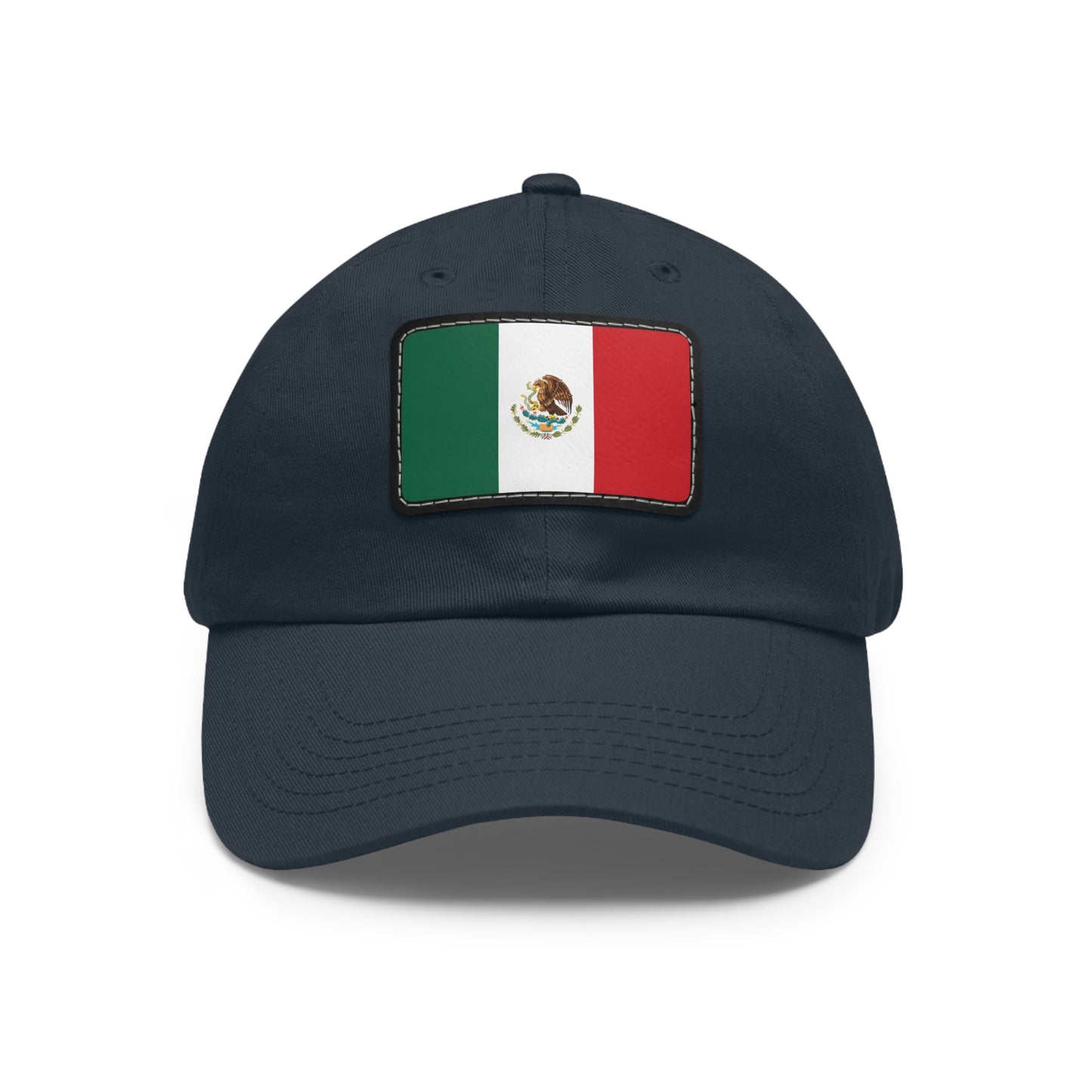 Flag Village Mexico Flag Hat Cap with Leather Patch