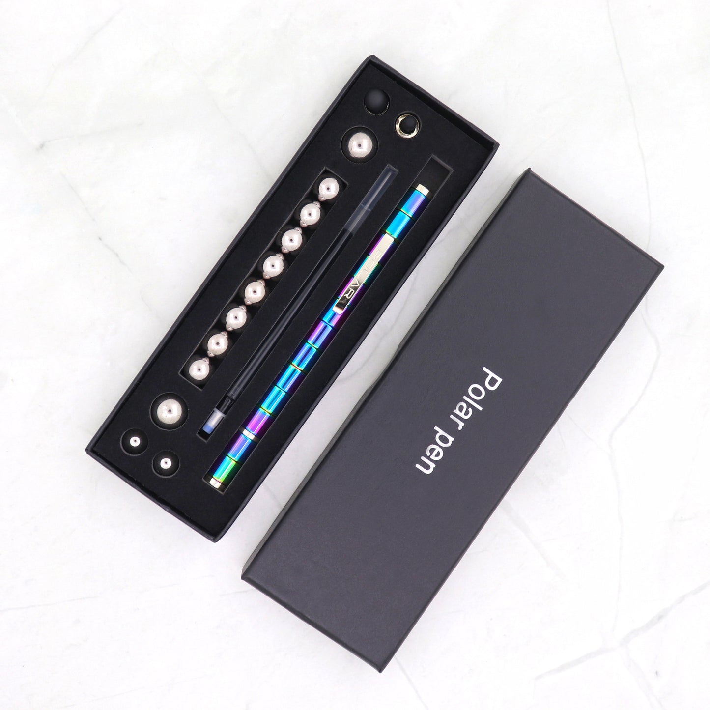 Flag Village Stress Reducer Relief Toys Gift Box funny black golden kits Fidget magnetic polar pen with stylus ball pen