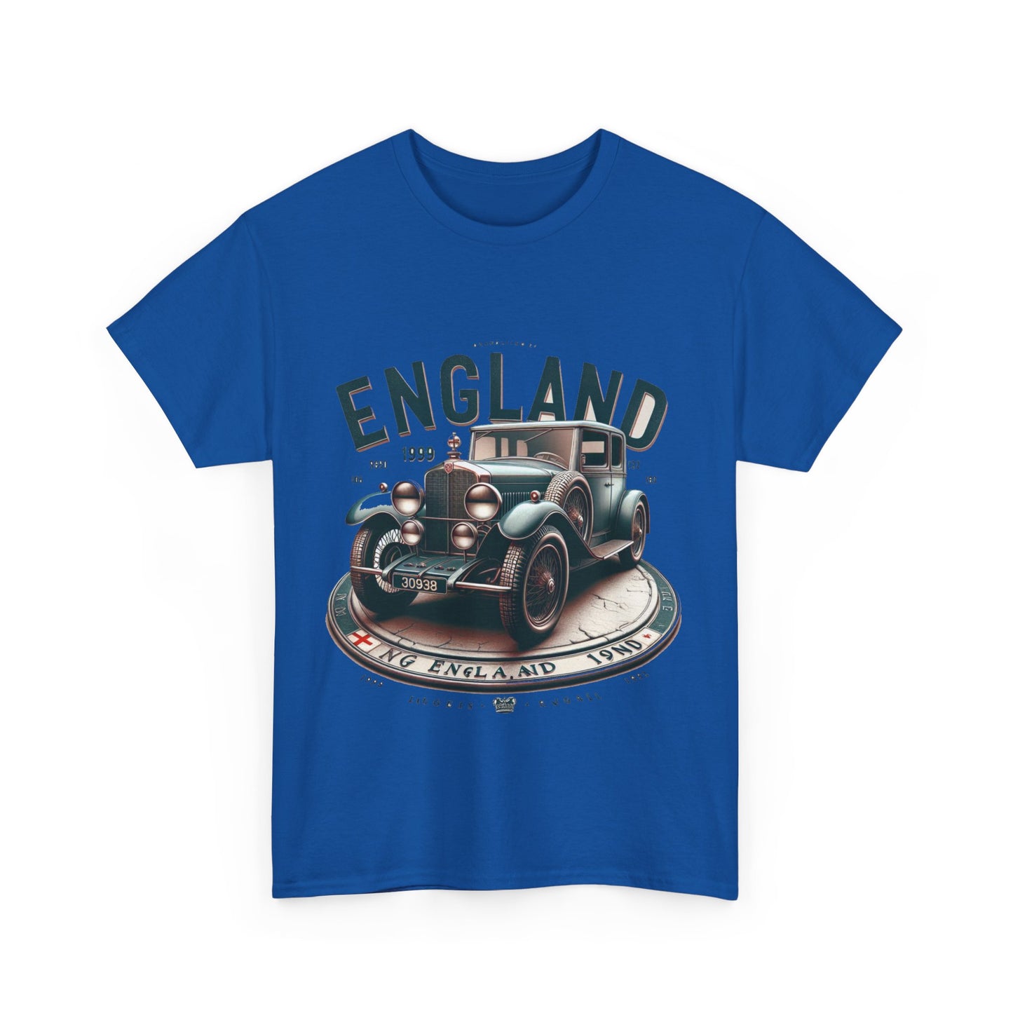 Flag Village UK Vintage Car Flag T-SHIRT Heavy Cotton Tee UK0018