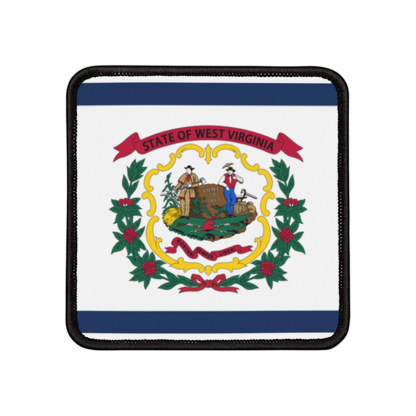Flag Village U.S. West Virginia Islands State Flag Embroidery Iron-On Patches