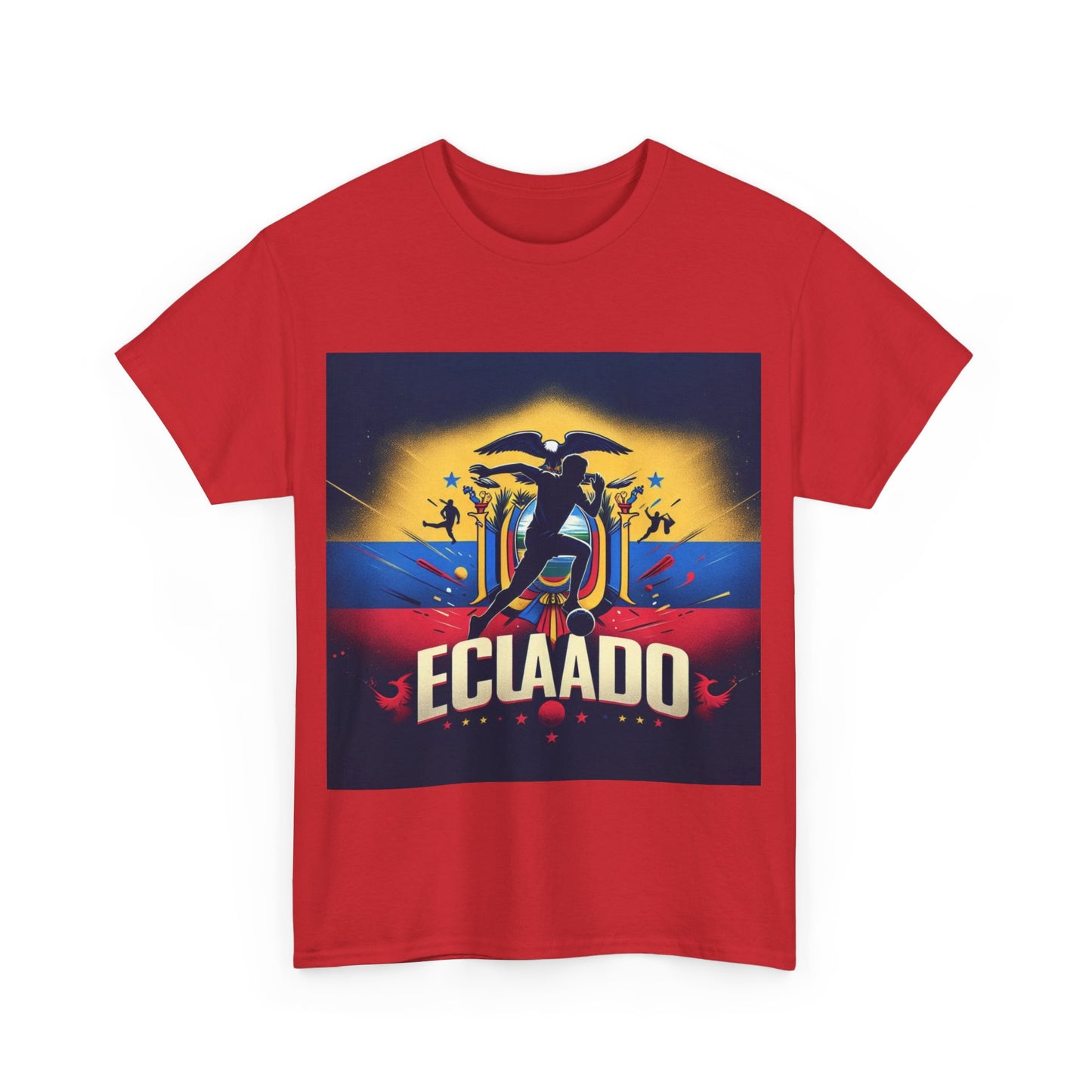 Flag Village Ecuador Sporting Flag T-SHIRT Heavy Cotton Tee ECU0003
