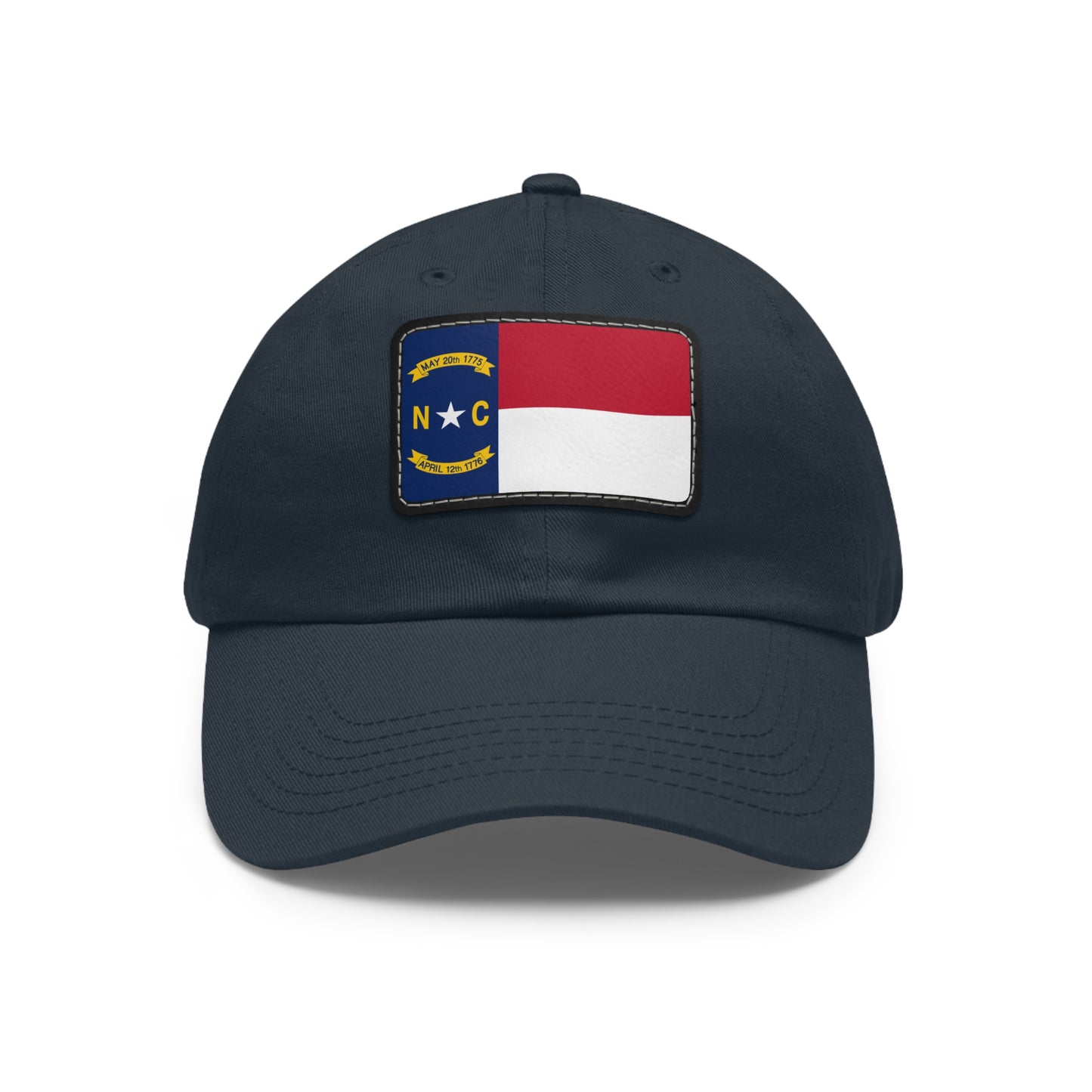 Flag Village USA North Carolina State Flag Hat Cap with Leather Patch