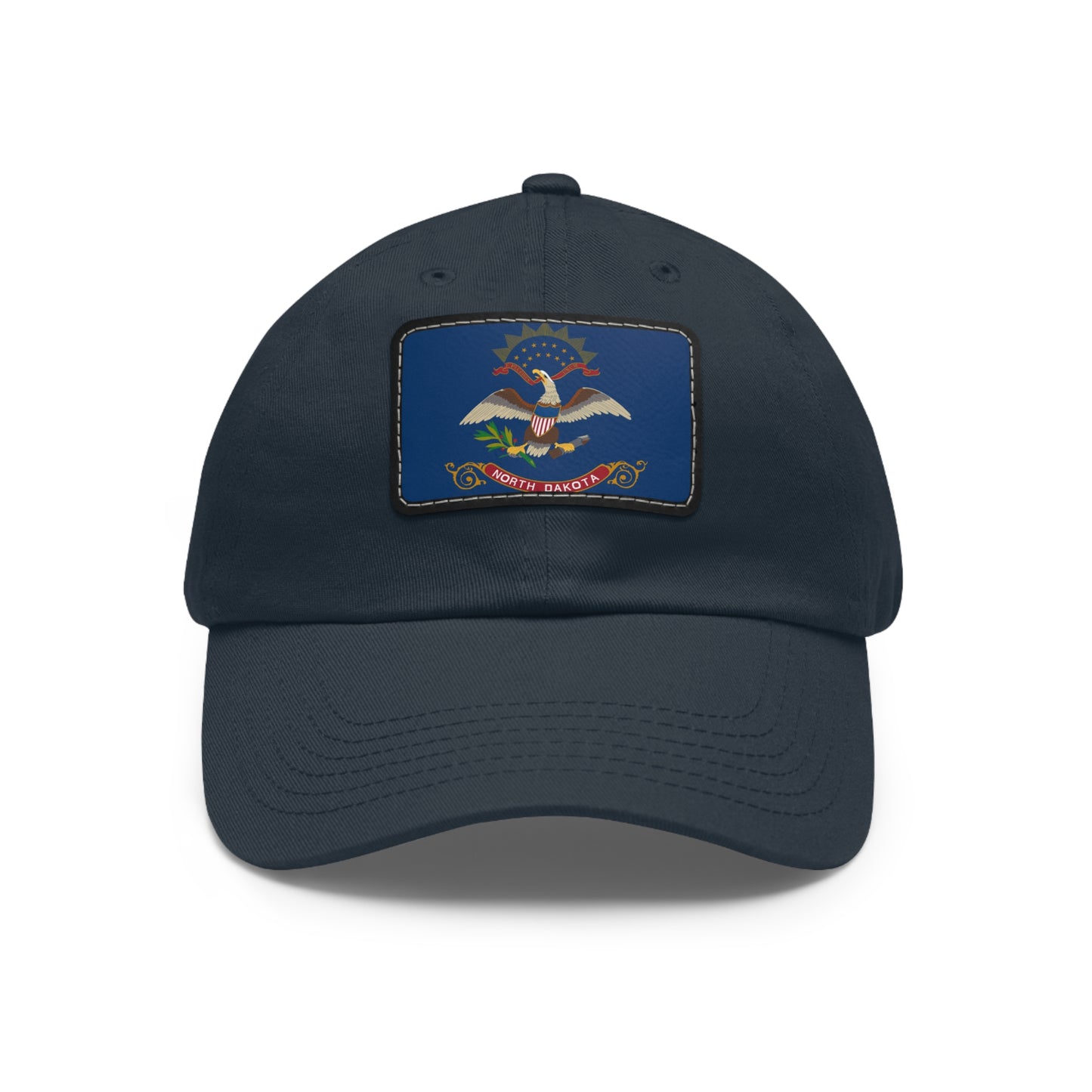 Flag Village USA North Dakota State Flag Hat Cap with Leather Patch