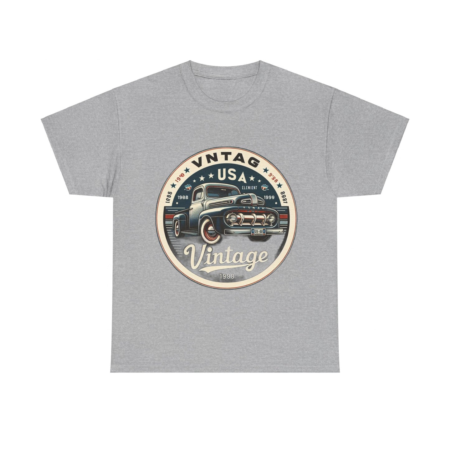 Flag Village USA Vintage Car Flag T-SHIRT Heavy Cotton Tee USA0013