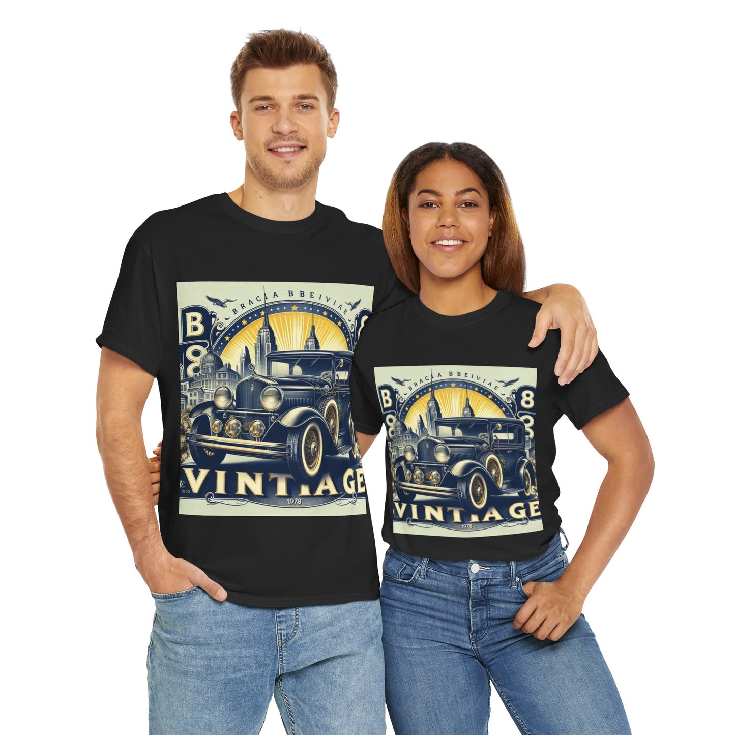 Flag Village Brazil Vintage Car Flag T-SHIRT Heavy Cotton Tee BRA0015